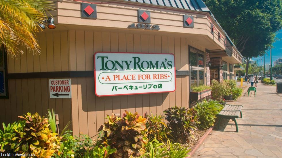 Tony Romas - Restaurants On Oahu Honolulu, Hawaii